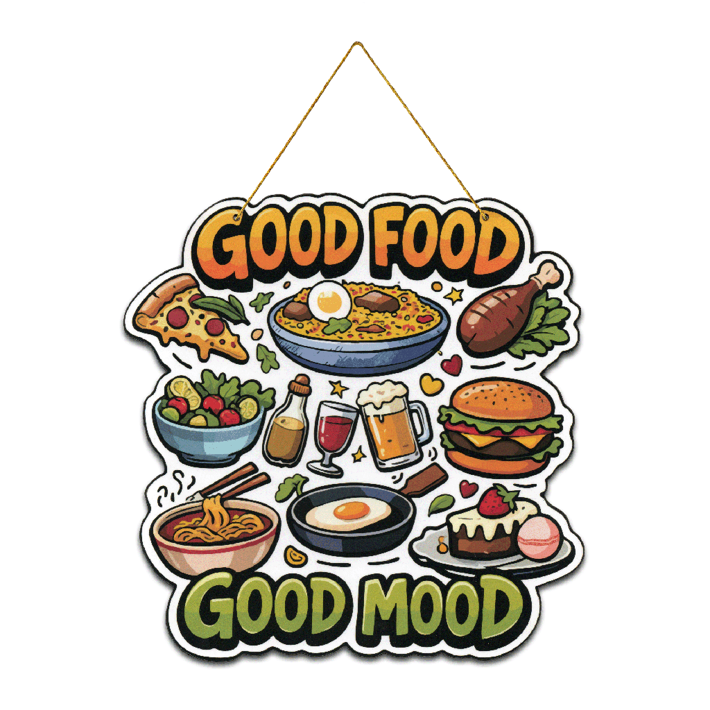 Good Food Good Mood - Decorative Hanging Sign