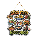 Good Food Good Mood - Decorative Hanging Sign